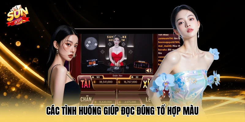 Các tình huống giúp đọc đúng tổ hợp màu